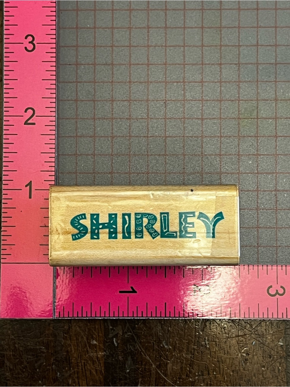 Personalize Wooden Name Block 'Shirley'